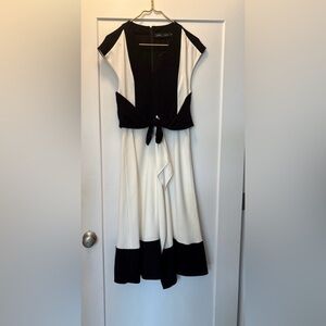 Proenza Schouler Black and White Midi Dress